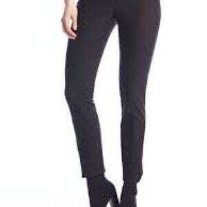 Up! textured straight leg pull on pant with slimming 3” waistband